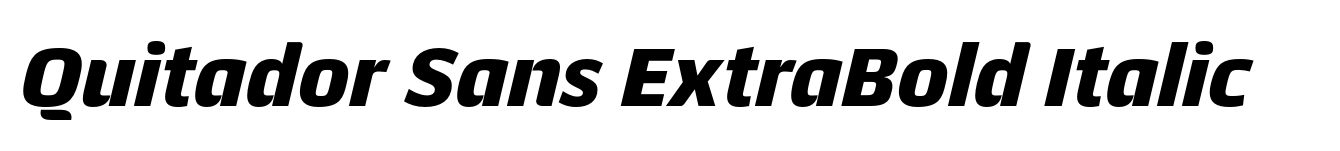 Quitador Sans ExtraBold Italic